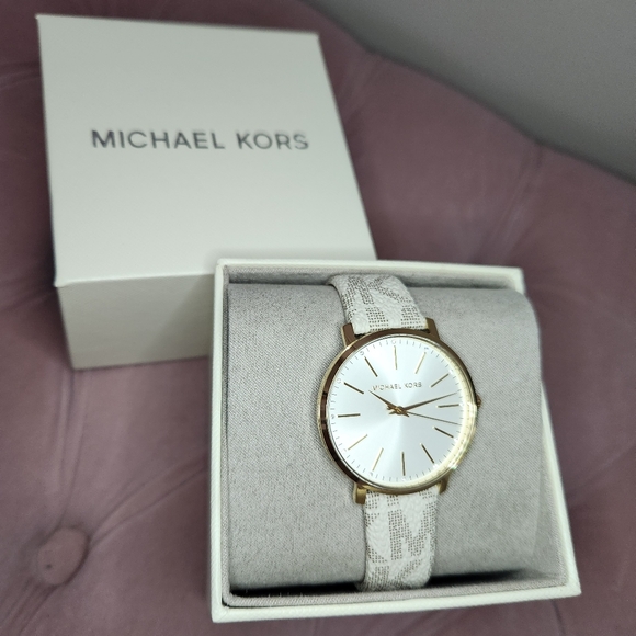 Michael Kors Monogram Strap Watch - Picture 2 of 9